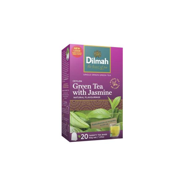 DILMAH PURE CEYLON GREEN TEA 20PACK:GREEN JASMINE:.:20 PACK