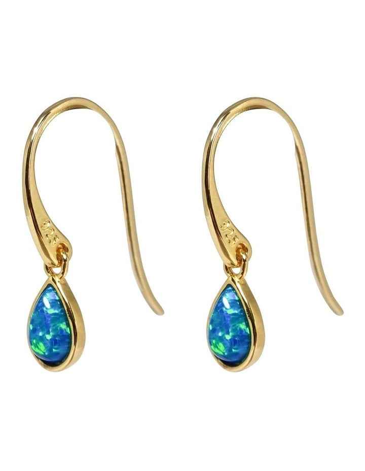 Opal Hook Earrings in Gold