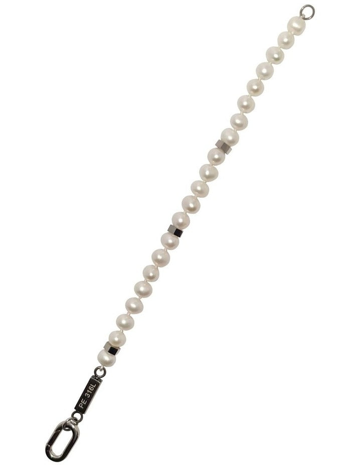 Statement Pearl Bracelet in White
