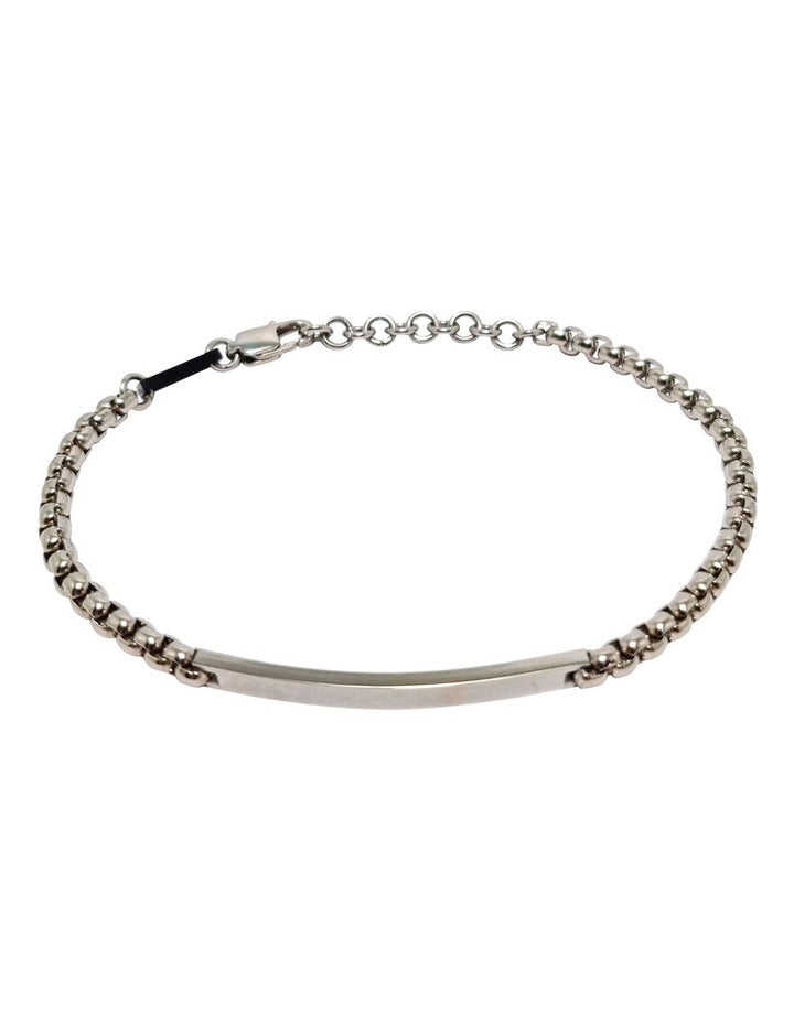 Urban ID Tag Bracelet in Silver