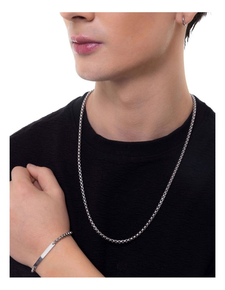 Urban ID Tag Bracelet in Silver