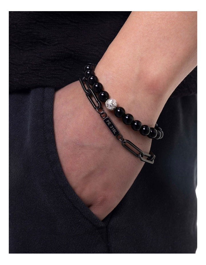 Bold Chain Bracelet in Black