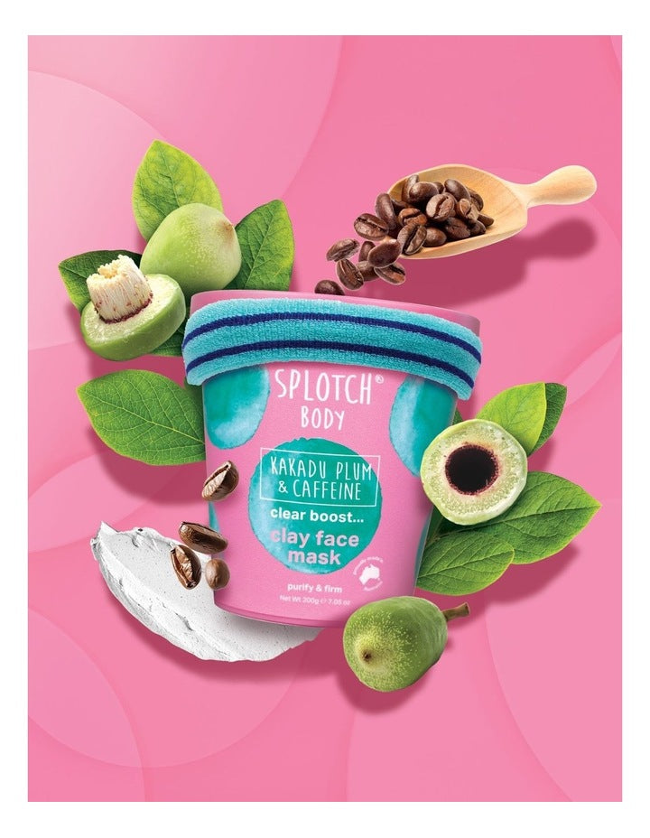Kakadu Plum & Caffeine Clear Boost Clay Face Mask 200g