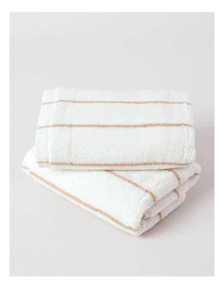 Pinstripe Towel Range in Caramel