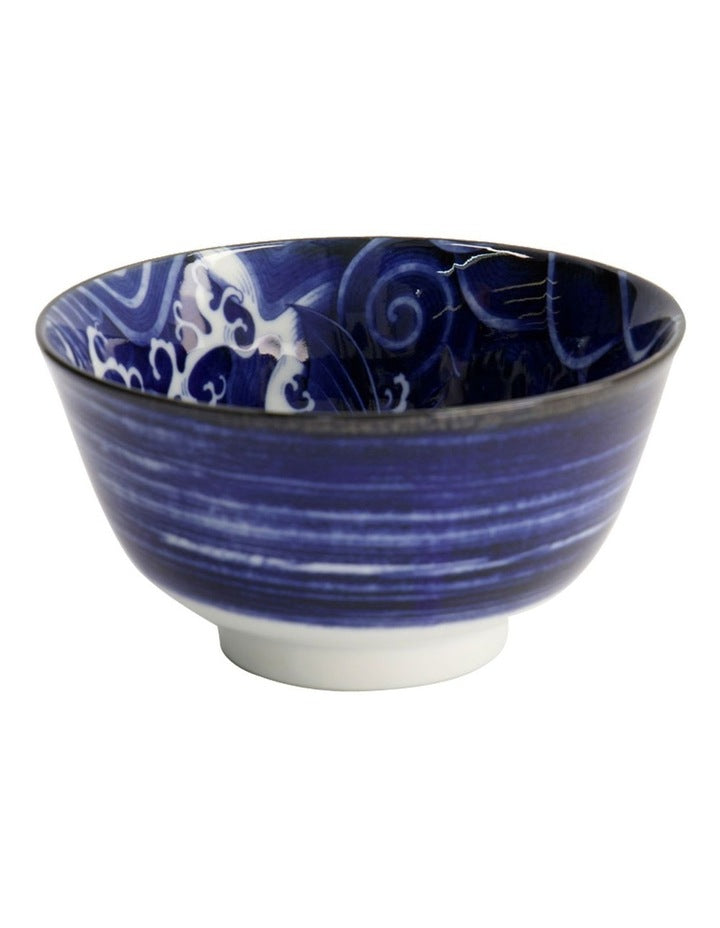 Japonism Carp Small Tayo Bowl 12x6cm in Blue