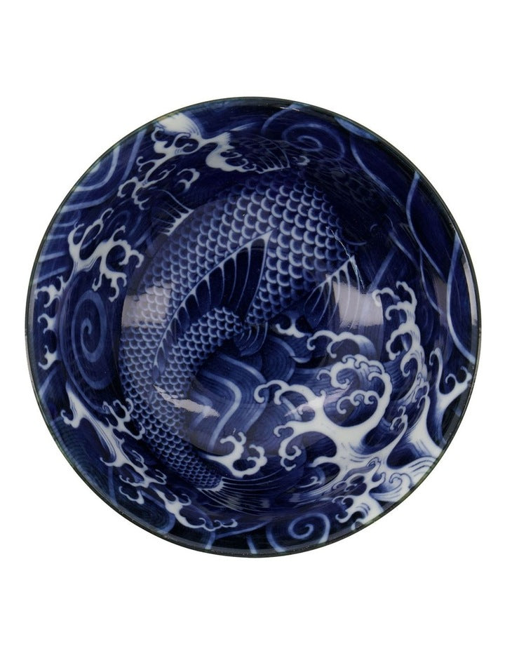 Japonism Carp Small Tayo Bowl 12x6cm in Blue