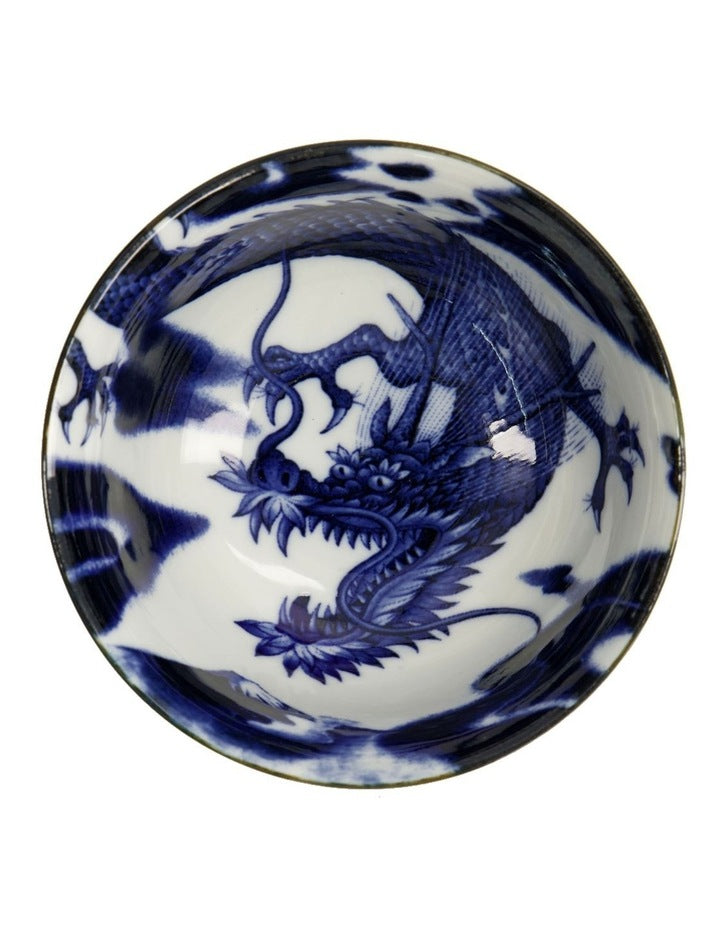 Japonism Dragon Small Tayo Bowl 12x6cm in Blue