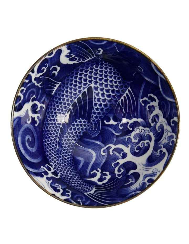 Japonism Carp Tendon Bowl 17x8cm in Blue