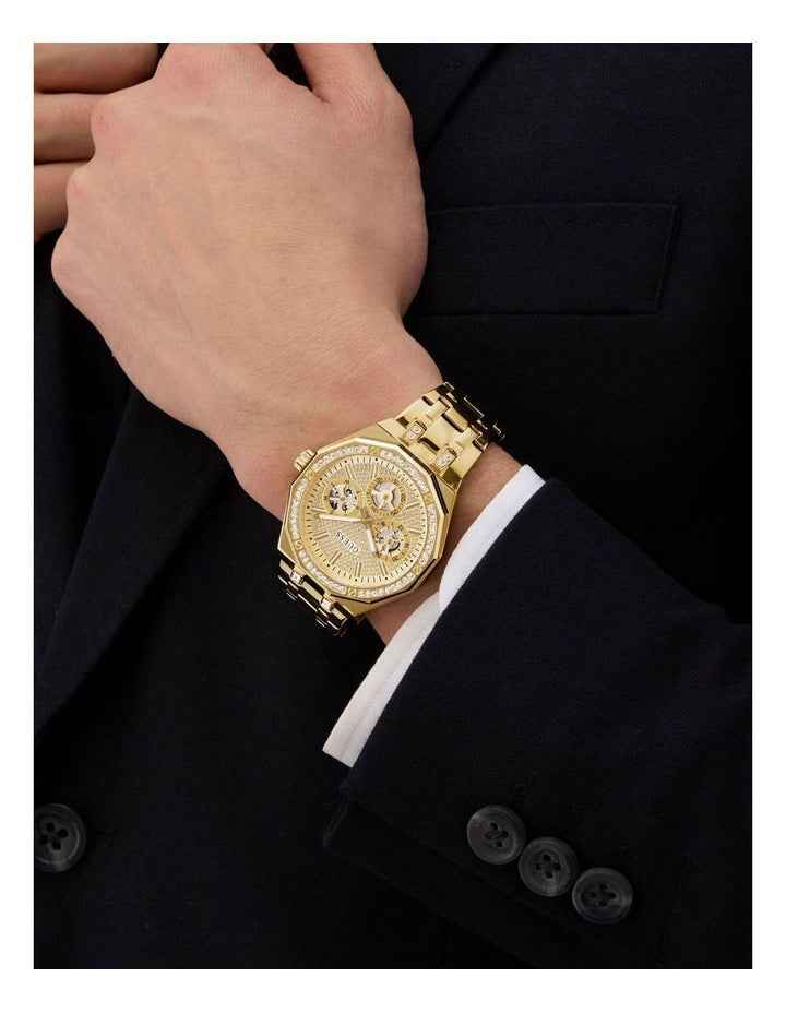 Mens Multi-function Watch in Gold