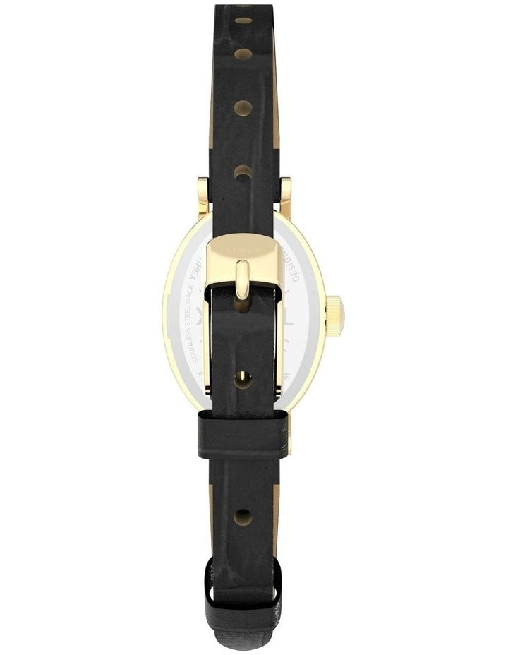 Cavatina Watch with Gold-tone Case in Black