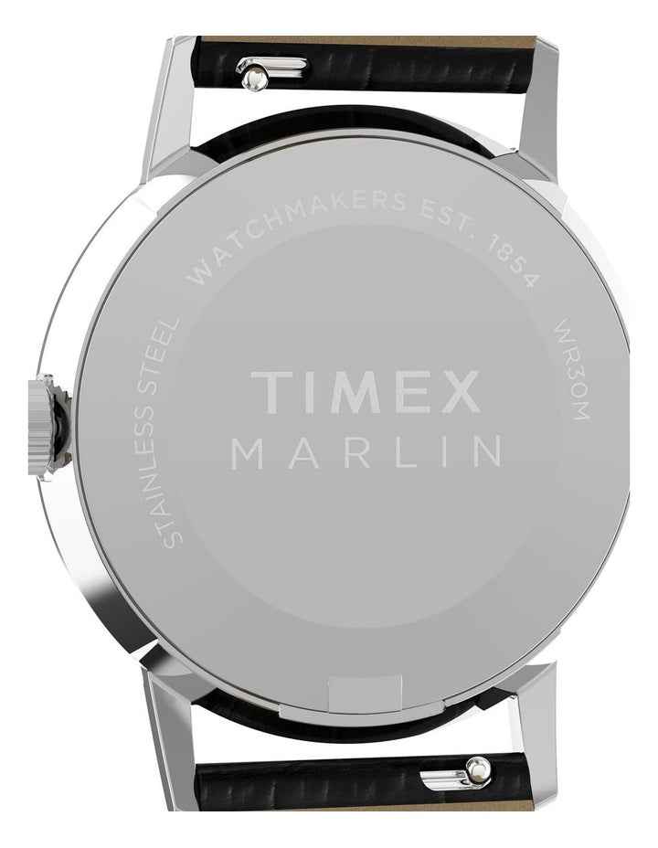 Marlin Quartz Leather Strap Watch 34mm in Black
