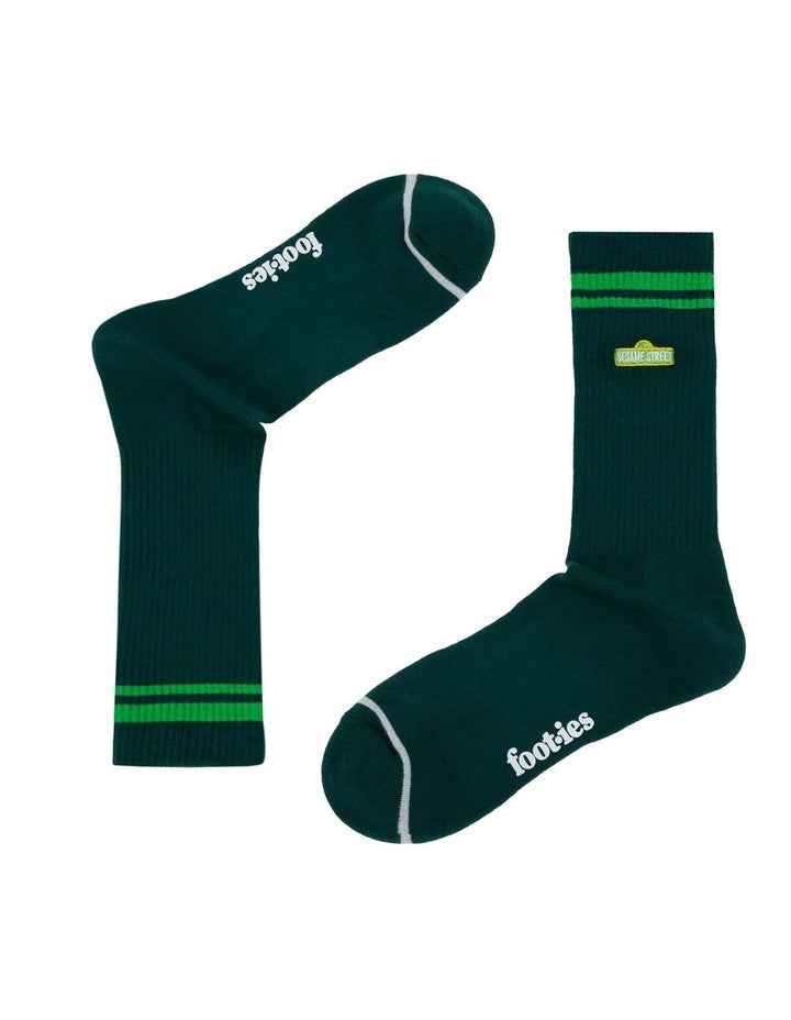 Oscar The Grouch Sneaker Socks 2 Pack in Multi