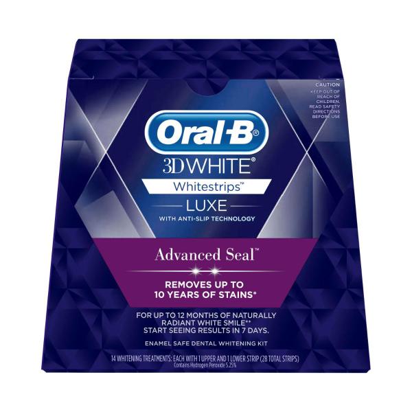 ORAL B 3D WHITE ADVANCED SEAL WHITENING STRIPS 14 PACK