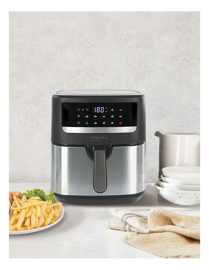 Digital Stainless Steel CAF598 Airfryer 9L in Silver