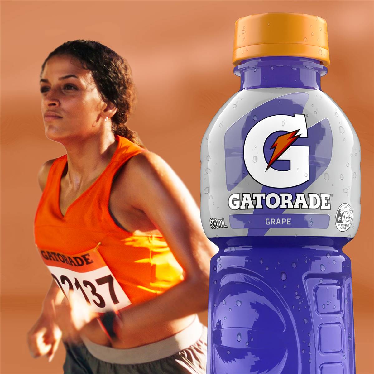 Gatorade Sports Drinks Grape Electrolyte Hydration Bottle 600ml