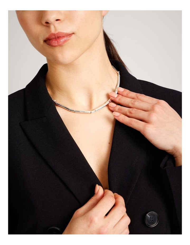 Tubular Necklace in Silver