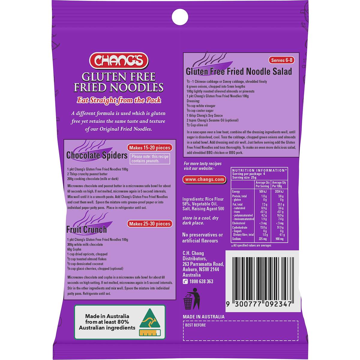 Chang's Gluten Free Noodles 100g