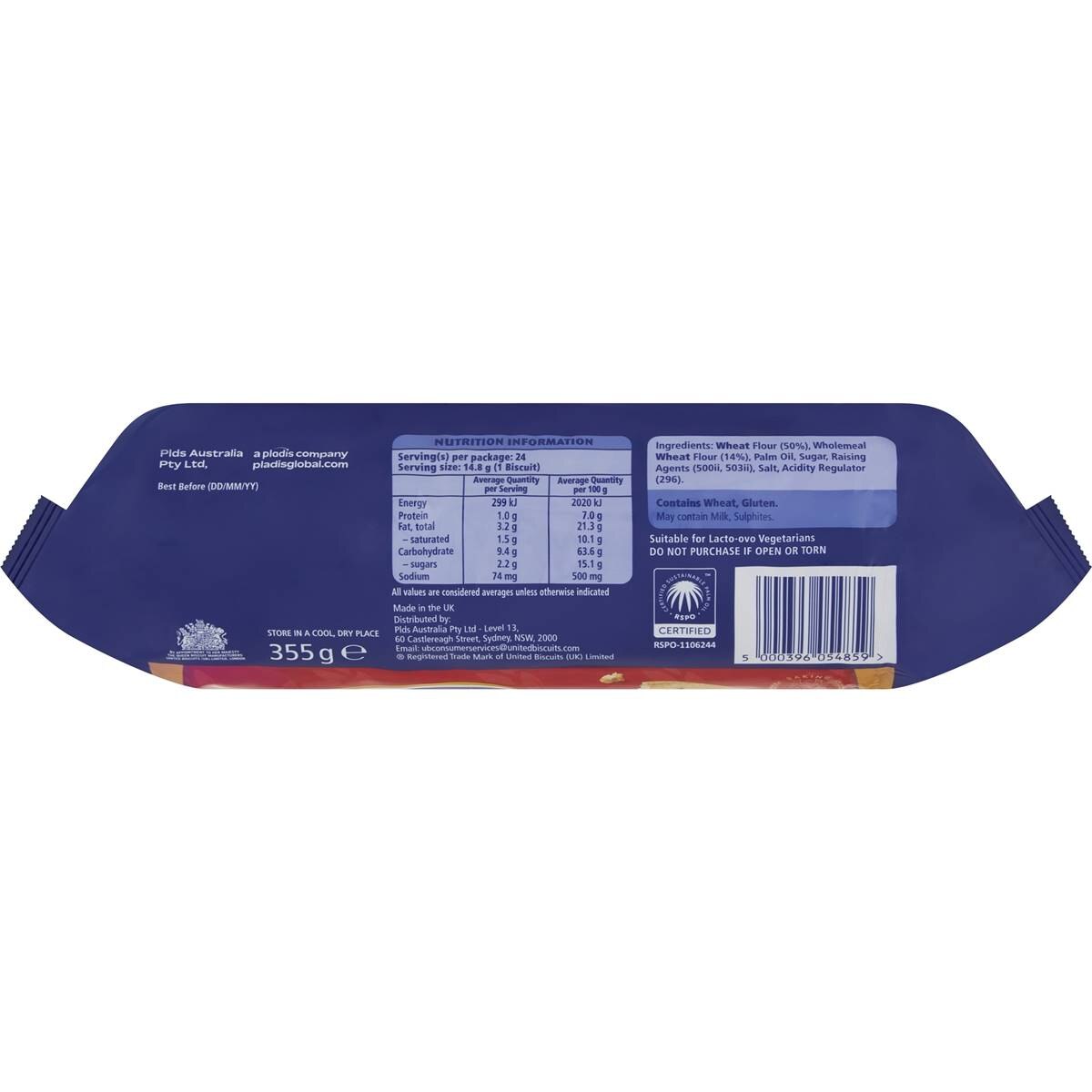 McVitie's Digestives Original 355g