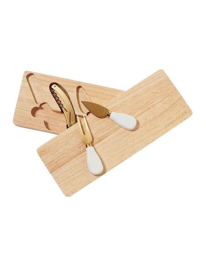 Le Weekend Travel Cheese Board Set in Natural