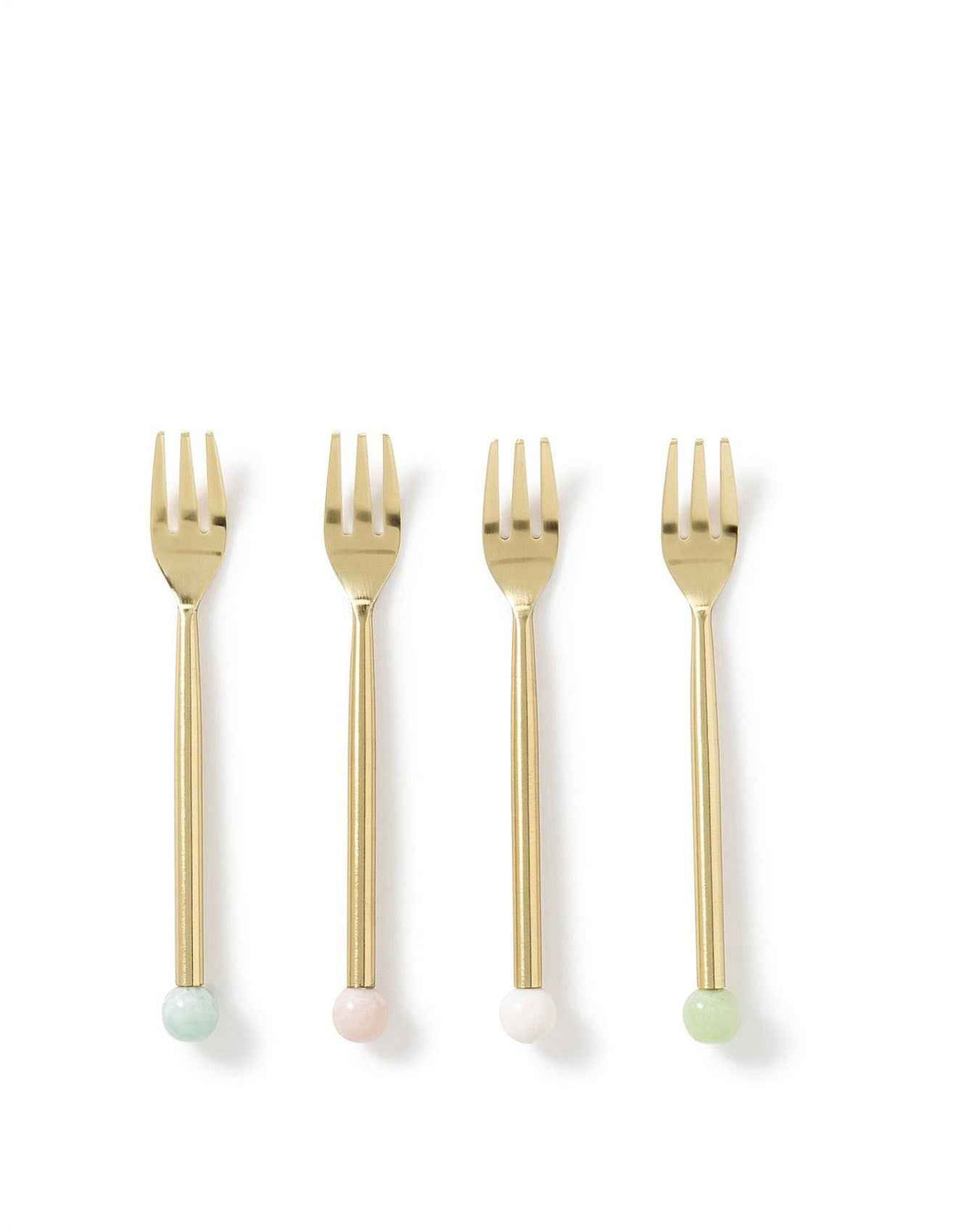 Abbotsford Brushed Brass Fruit Fork Set of 4