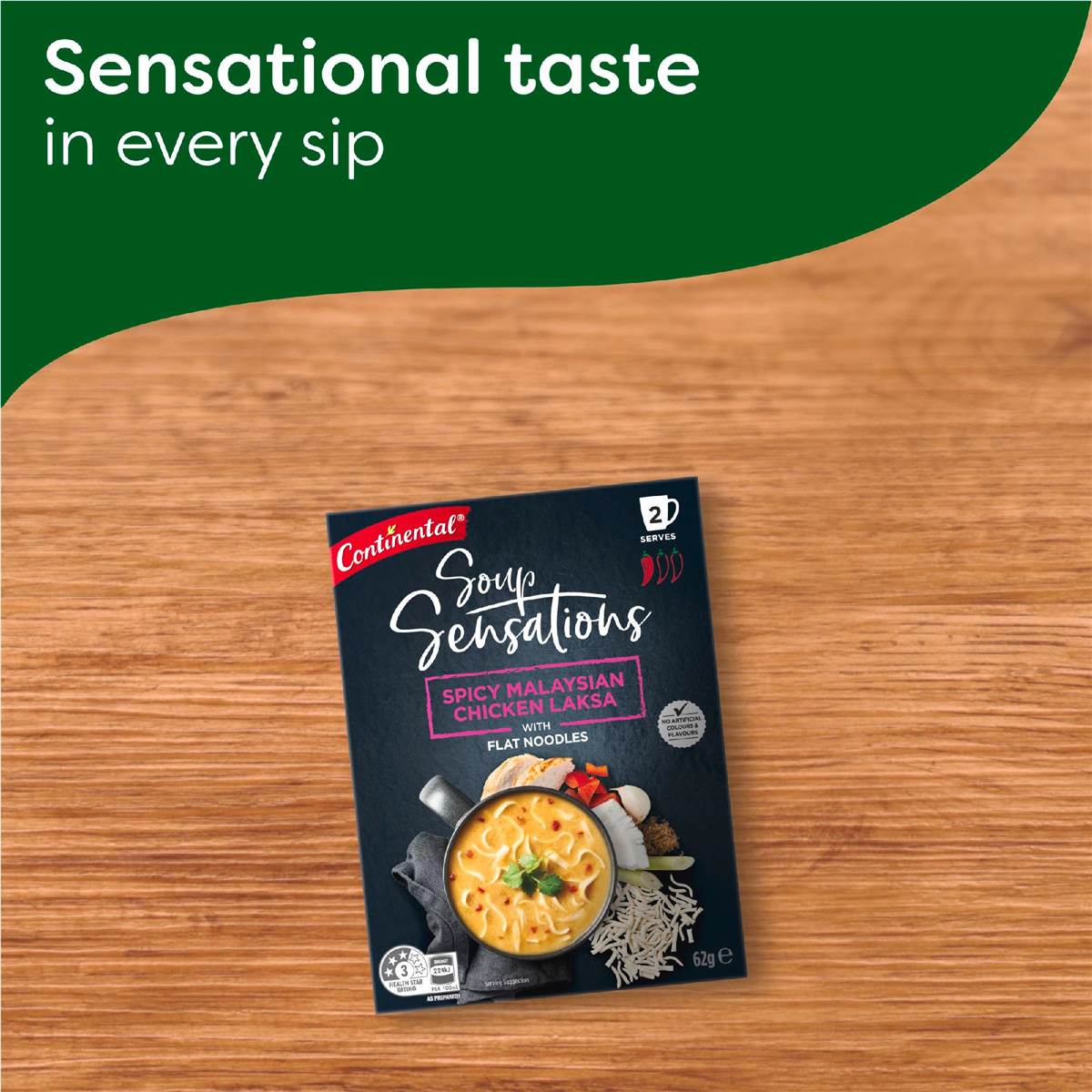 Continental Sensations Spicy Malaysian Chicken Laksa With Noodles 62g