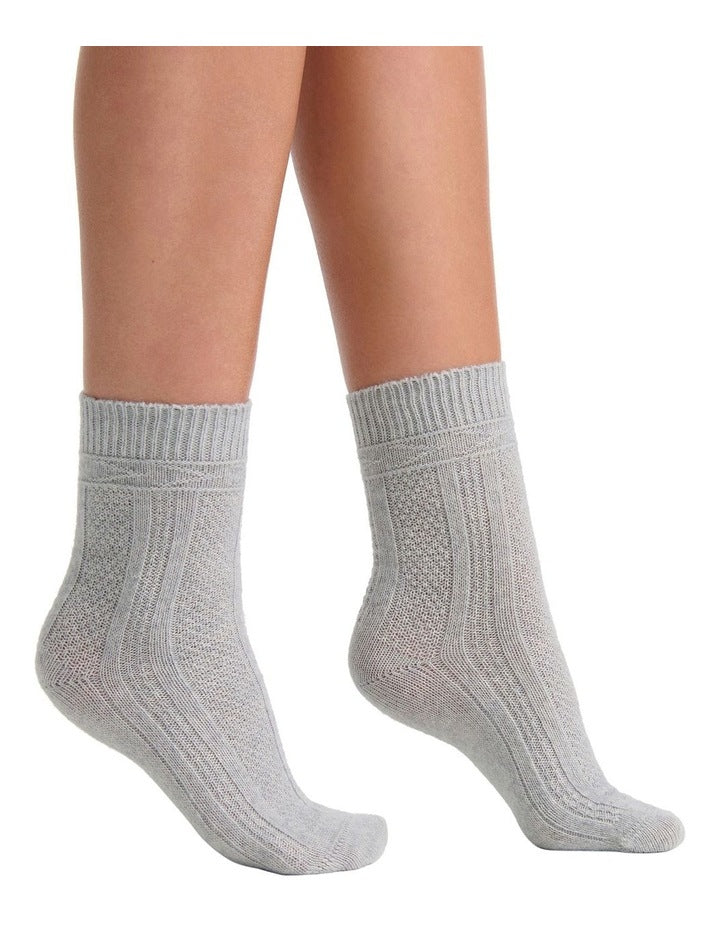Camella Crew Sock in Grey Marle