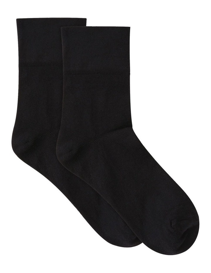 Micromodal Comfort Top Sock in Nero
