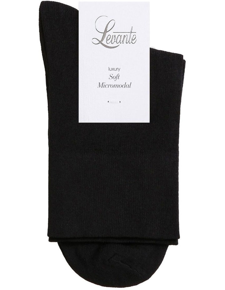 Micromodal Comfort Top Sock in Nero