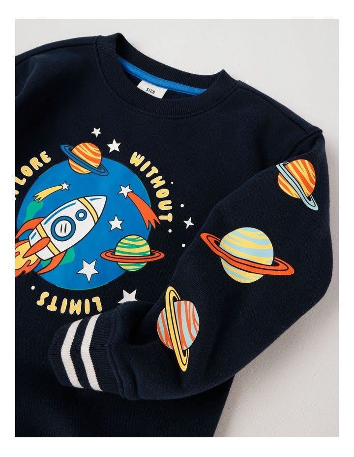 Essentials Crew Neck Sweat in Navy
