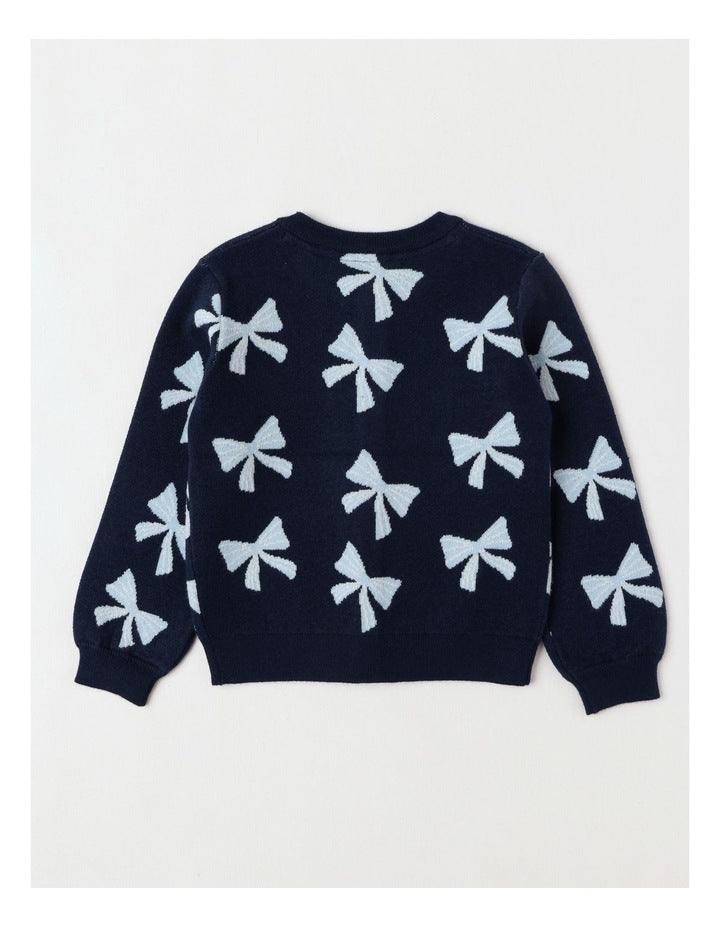 Knit Cardigan in Navy
