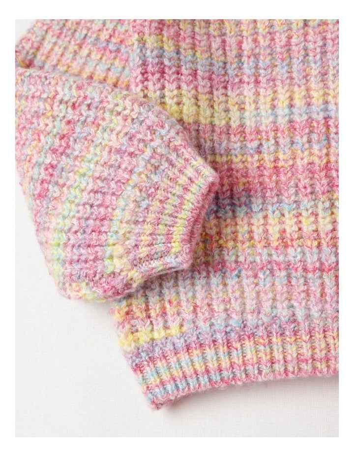Chunky Crew Knit in Rainbow