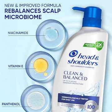 Head & Shoulders Clean & Balanced Shampoo 850mL