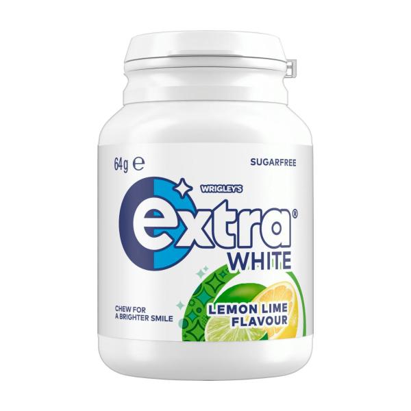 EXTRA WHITE LEMON LIME SUGAR FREE CHEWING GUM 64G