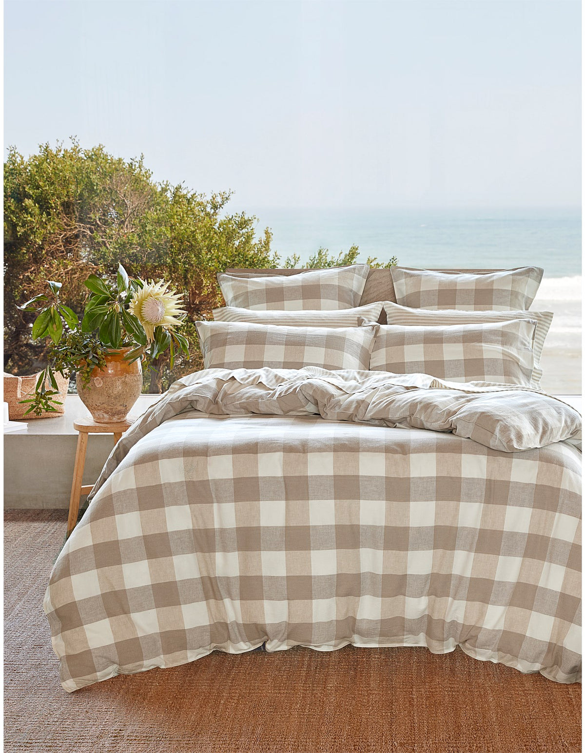 Sawyer King Quilt Cover Natural