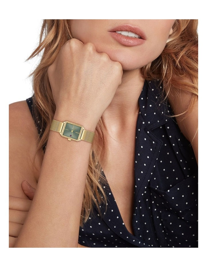 Tea Tank Ionic Plated Thin Steel Dial 1782791 Watch in Green