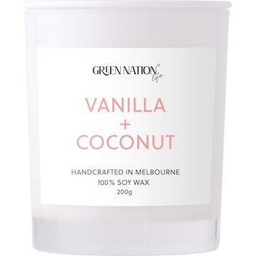 Green Nation Vanilla & Coconut Soy Wax Candle each