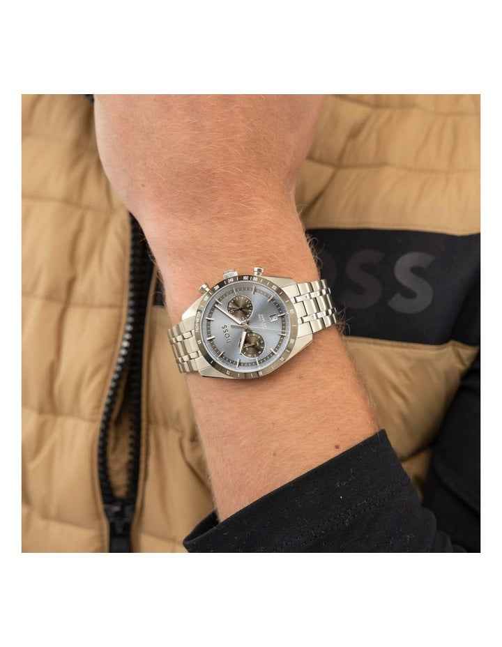 Stainless Steel Dial Watch - Blue