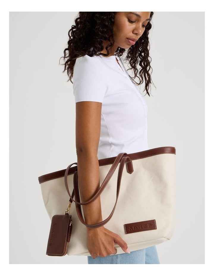 Taranto Tote Bag in Brown Combo