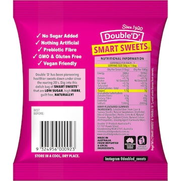 Double 'D' Smart Sweets Berry Bears 50g