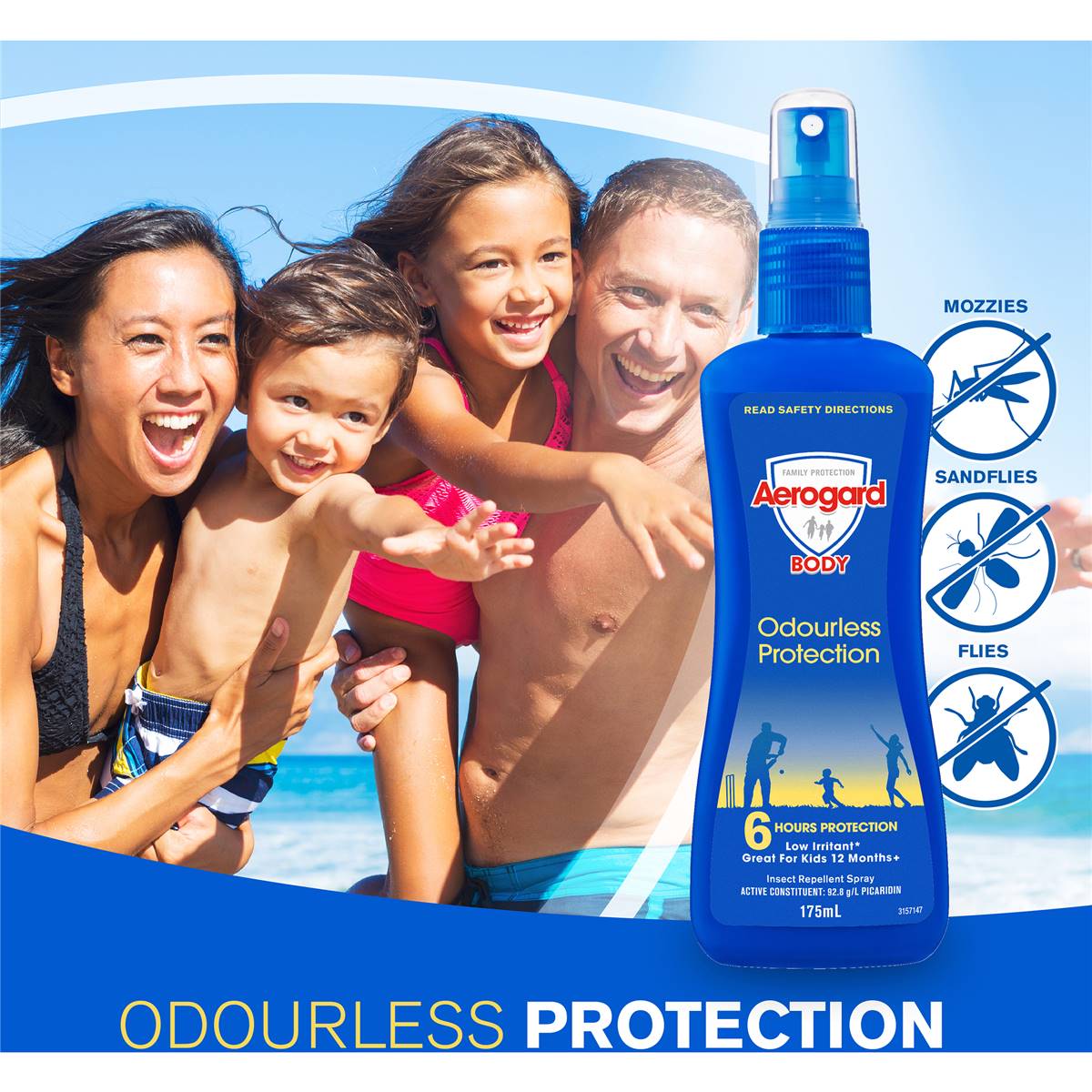 Aerogard Odourless Insect Repellent Pump Spray 175ml