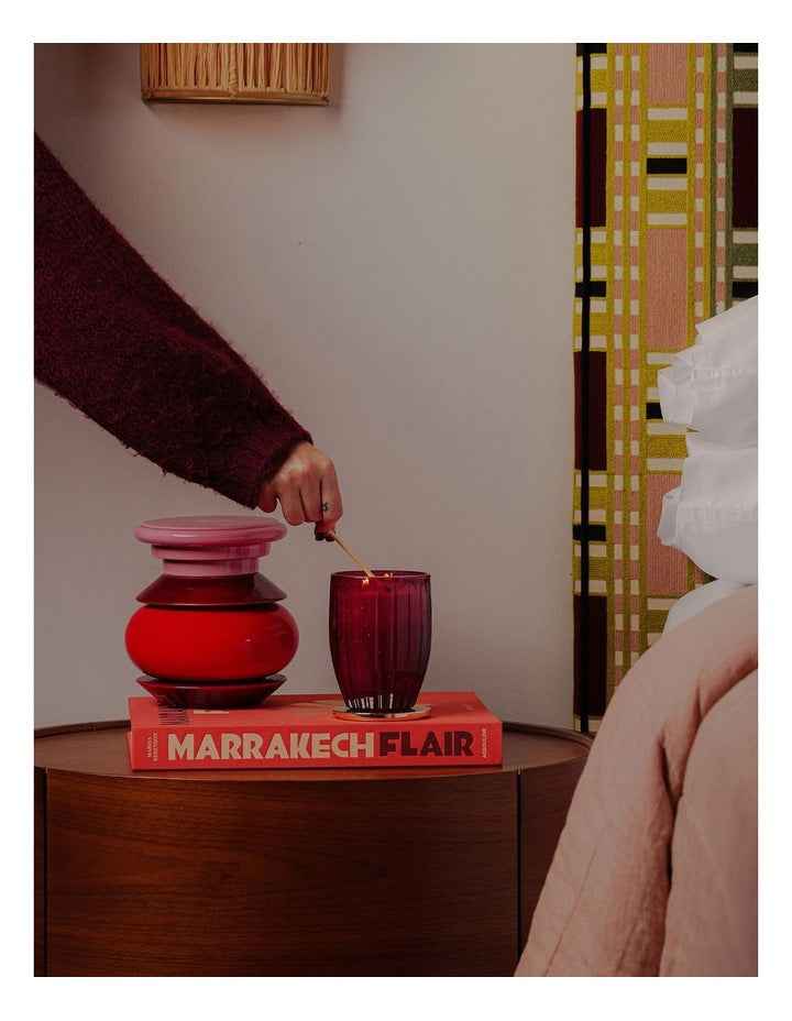 Champagne And Raspberries Large Candle 370g