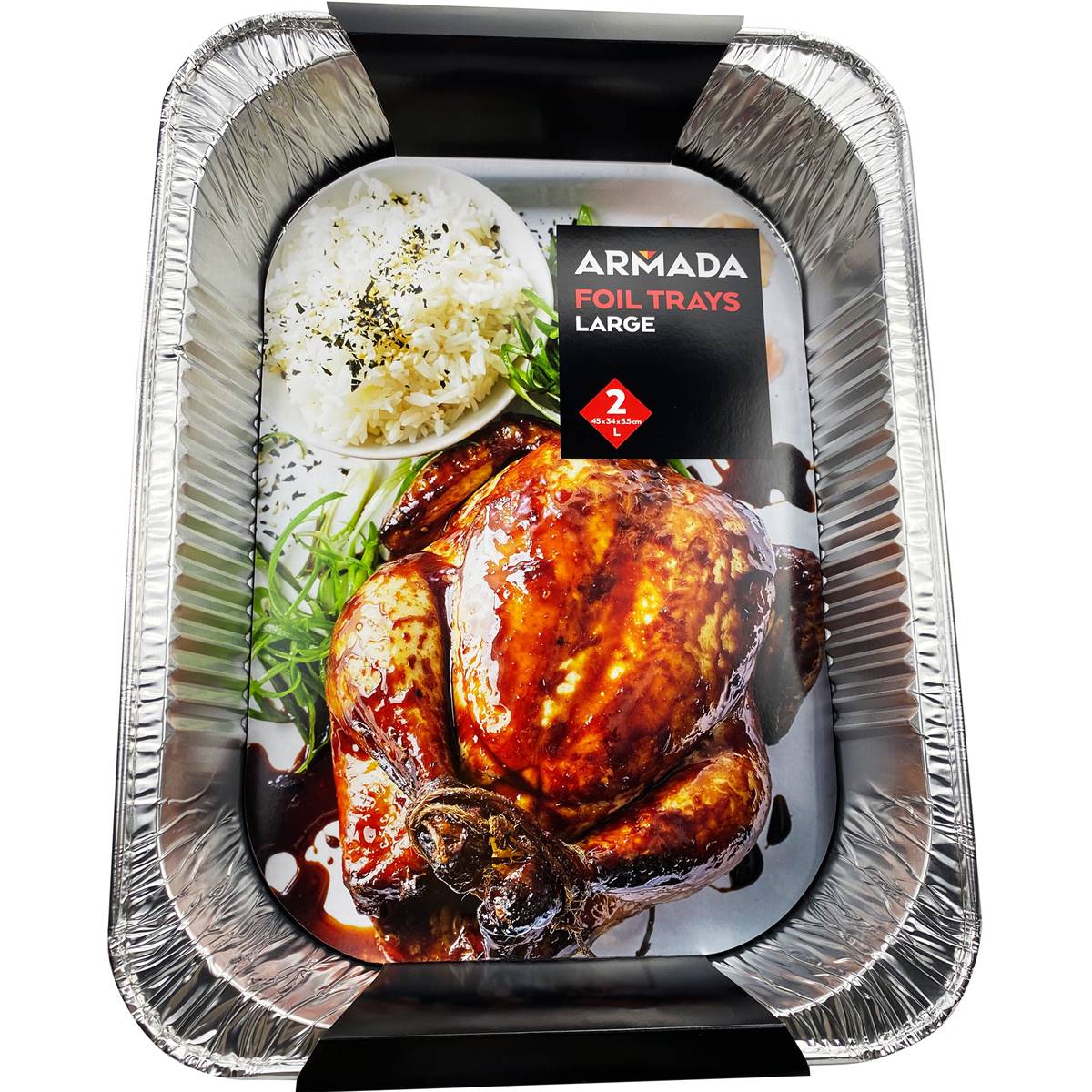 Armada Bbq Foil Trays Large 2 Pack