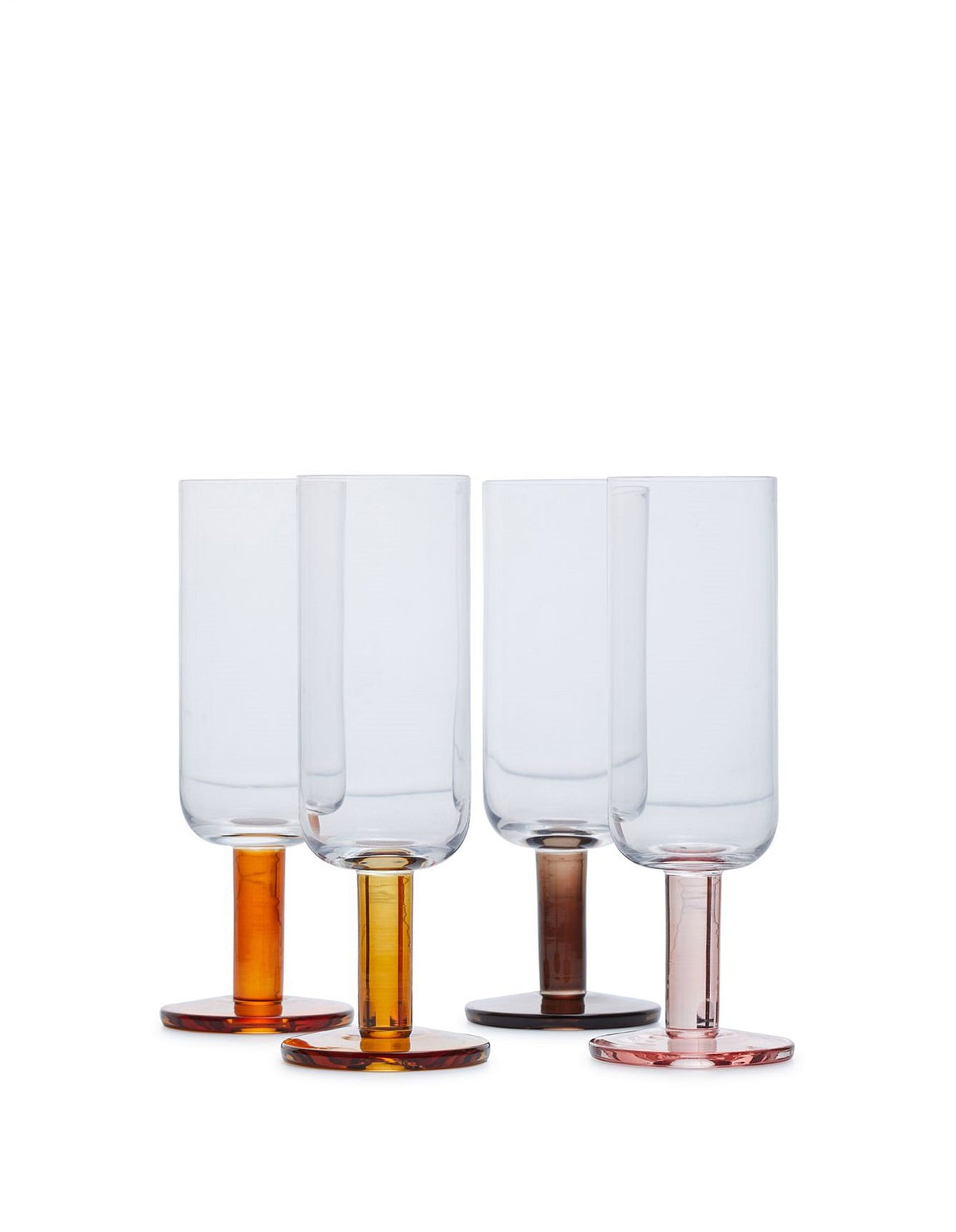 Bedford Coloured Stem Champagne Glass Set of 4