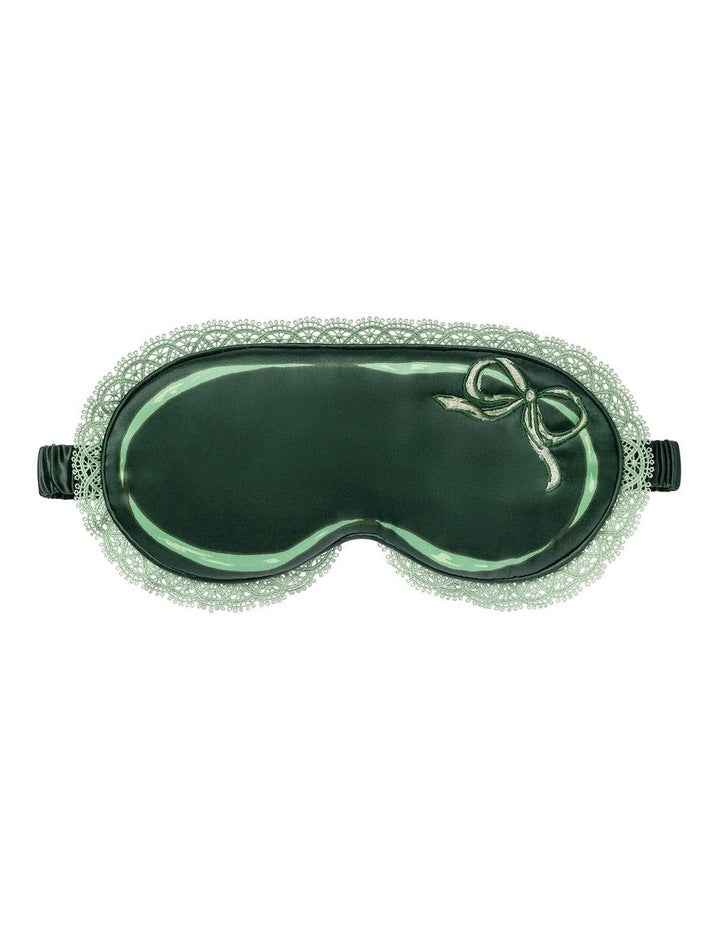 Pure Silk Beauty Sleepover Set with Lace Trim in Peppermint Dreams