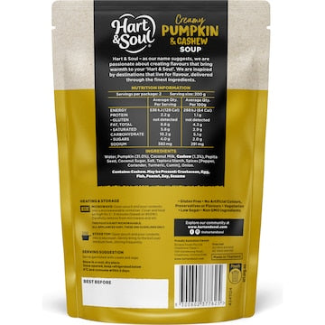 Hart & Soul Creamy Pumkin & Cashew Soup 400g