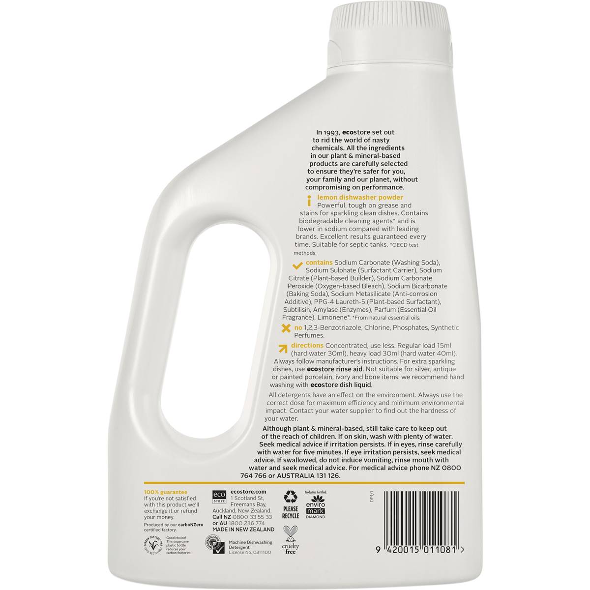 Ecostore Dishwasher Powder Lemon 1kg