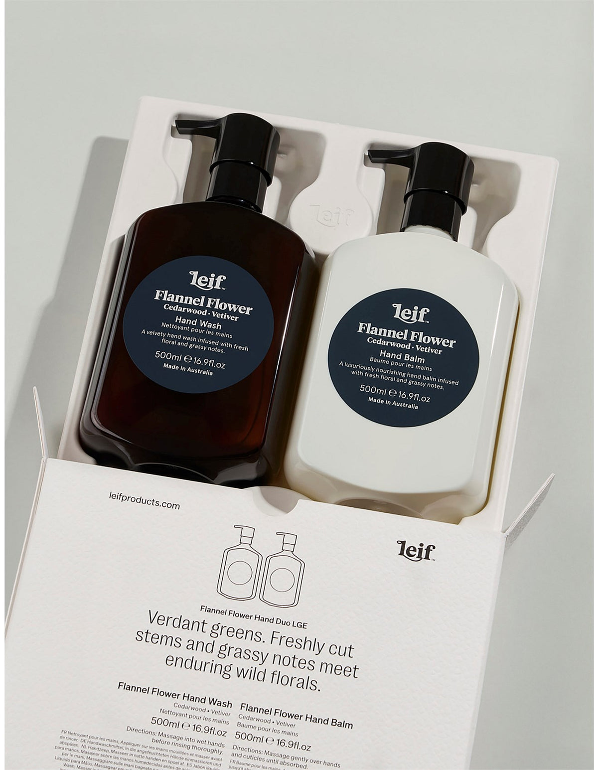 Flannel Flower Hand Duo Set - Large