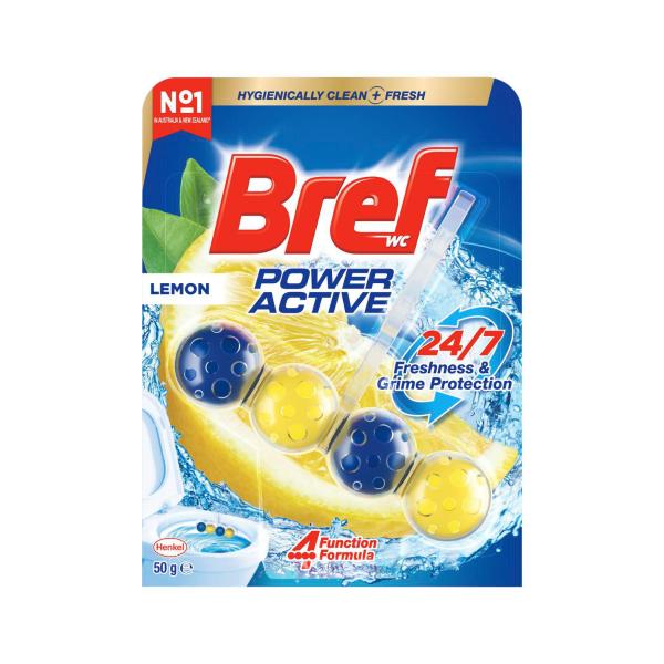 Power Active Toilet Cleaner Rim Block Lemon