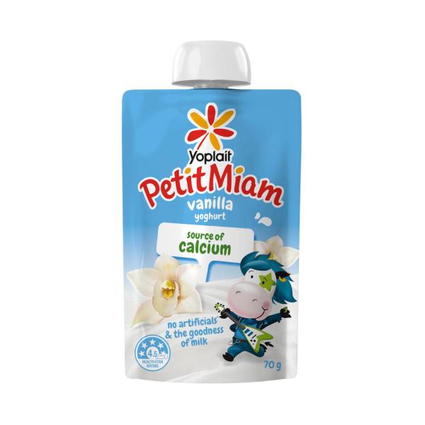 YOPLAIT PETITE MIAM KIDS YOGHURT POUCH VANILLA