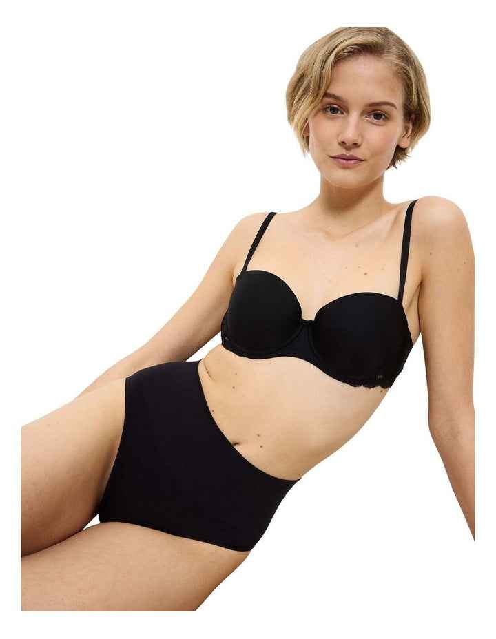 Soft Sculpt Bandeau Maxi Brief in Black
